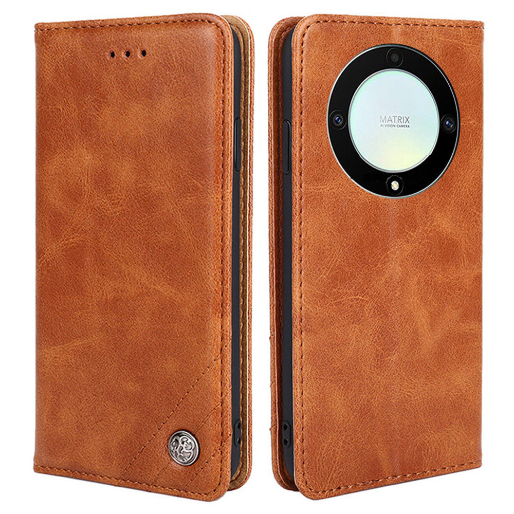For Honor X40 5G X9a 5G Magic5 Lite 5G Triangle Stitching Line PU Leather Wallet Phone Case Drop-proof Stand Cover For Honor X40 5G X9a 5G Magic5 Lite 5G Triangle Stitching Line PU Leather Wallet Phone Case Drop-proof Stand Cover